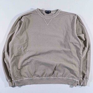 VTG 90s Lands' End Sweatshirt Distressed Sun Faded Large Boxy Crewneck Grunge